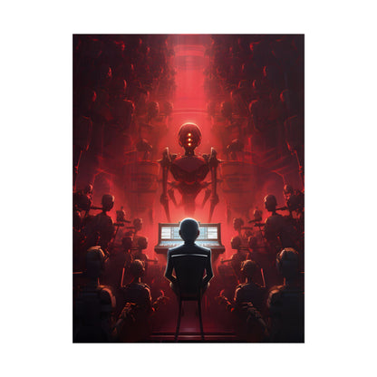 Robot Symphony: Futuristic Music Art - Poster