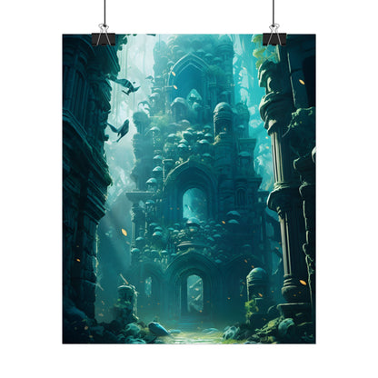 Lost Underwater Civilization: Ancient Artifacts in Mysterious Depths - Poster