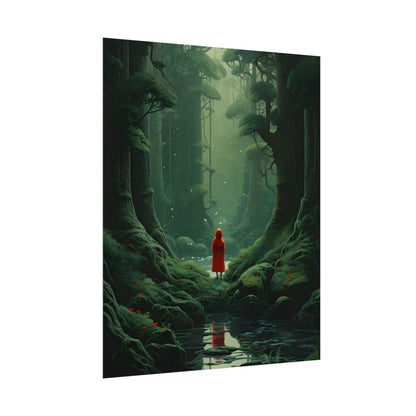 Casual Outdoors: Person in Nature Artwork - Poster