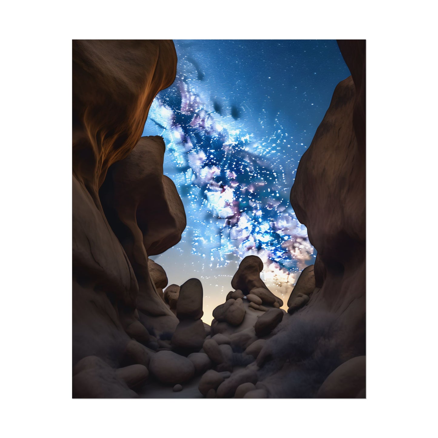 Stargazing Night Sky: Celestial Beauty of the Universe - Poster