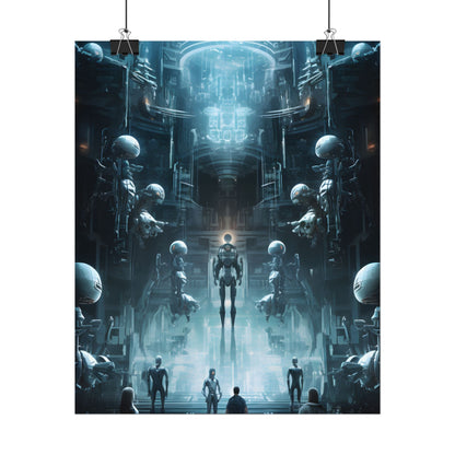 Robotic Orchestra: Minimalist Auditorium Scene - Poster