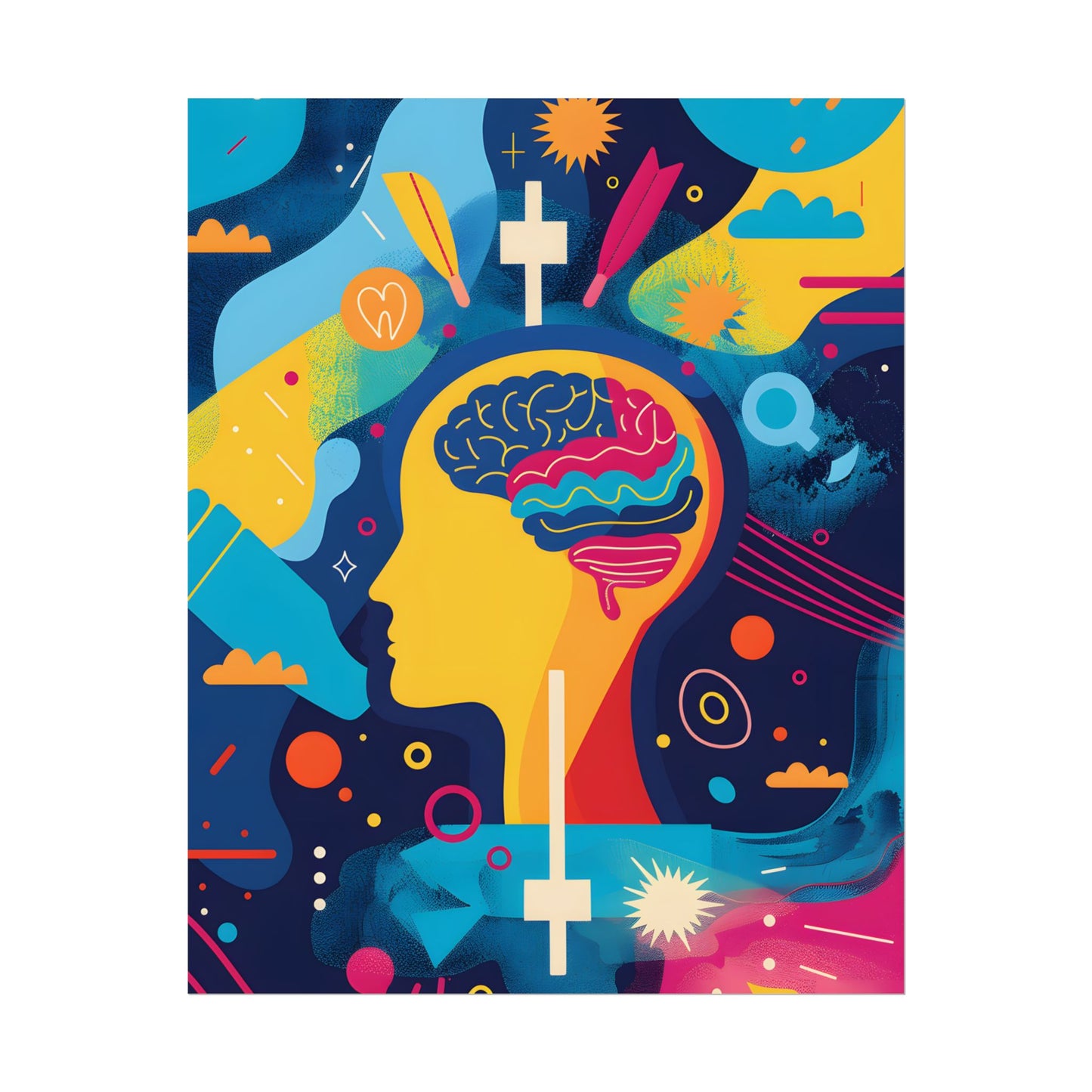 Vibrant Growth Mindset: Inspirational Quote on a Colorful Background - Poster