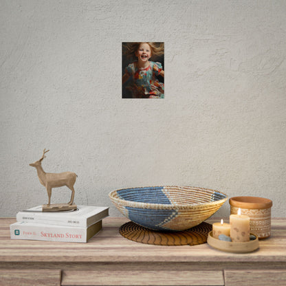 Childhood Innocence Portrait: Intimate Young Boy Artwork - Poster