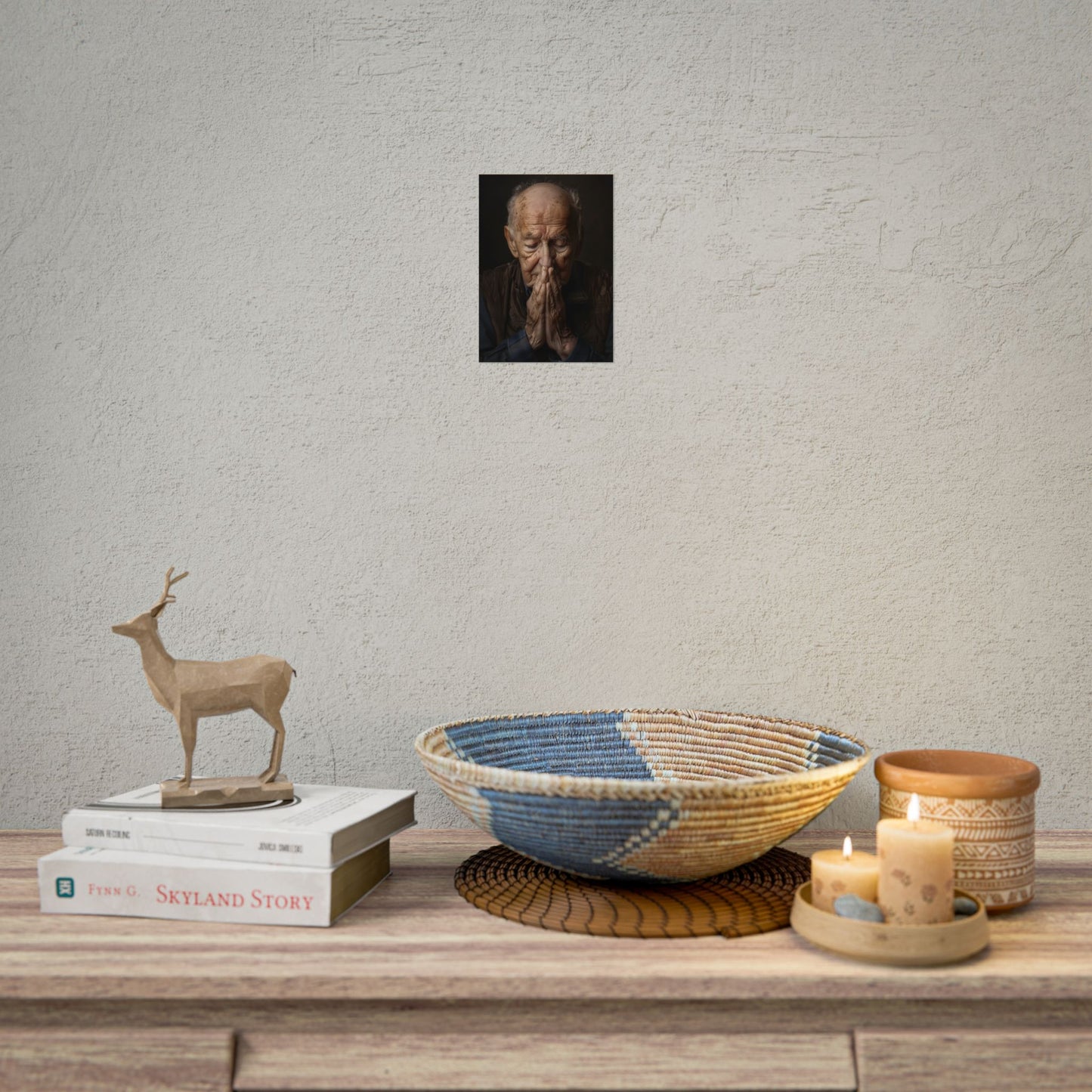 A Moment in Time: Gentle Aged Man in Formal Contemplation - Poster