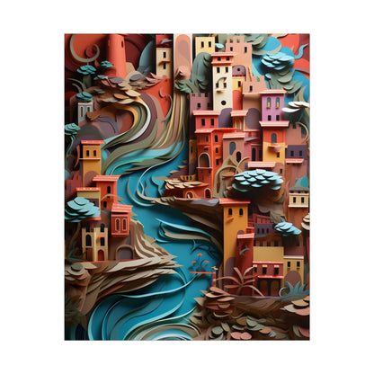 European Nature in Paper Quill: A Close-Up Artwork - Poster
