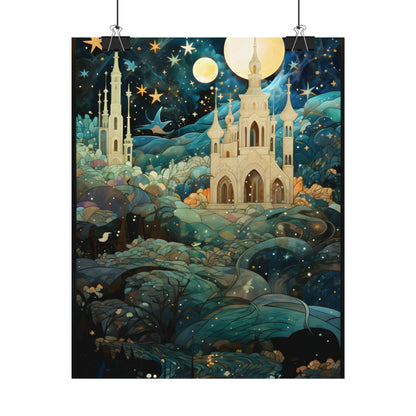 Medieval Stained Glass: Intricate Church Windows Art - Poster