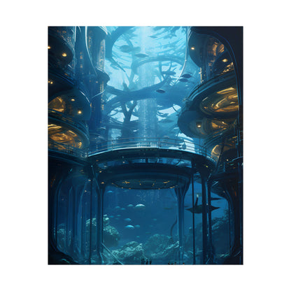 Advanced Underwater City: Visionary Metropol in the Future - Poster
