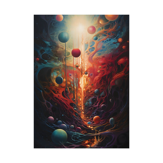 Celestial Art Gallery: Vibrant Otherworldly Masterpiece - Poster
