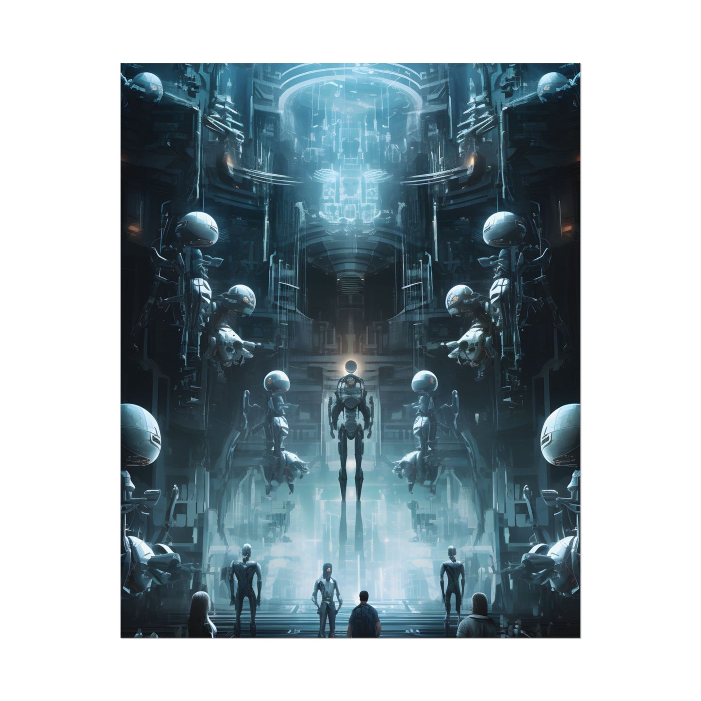 Robotic Orchestra: Minimalist Auditorium Scene - Poster