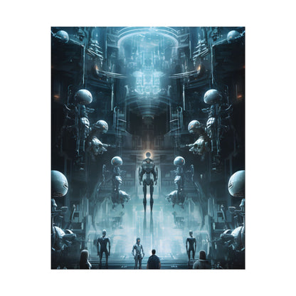 Robotic Orchestra: Minimalist Auditorium Scene - Poster