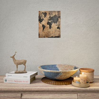 Timeless World Map: Elegant Artwork - Poster