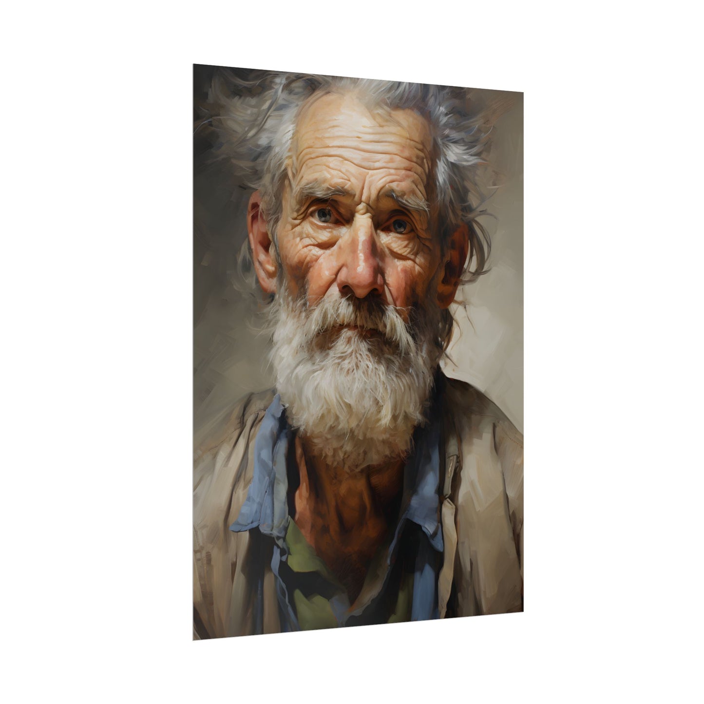 Elderly Wisdom: Portrait of a Timeless Soul - Poster