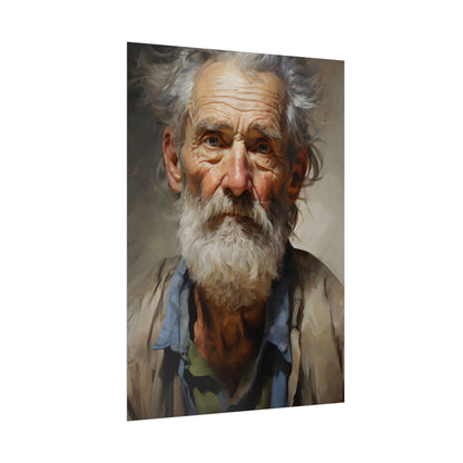 Elderly Wisdom: Portrait of a Timeless Soul - Poster