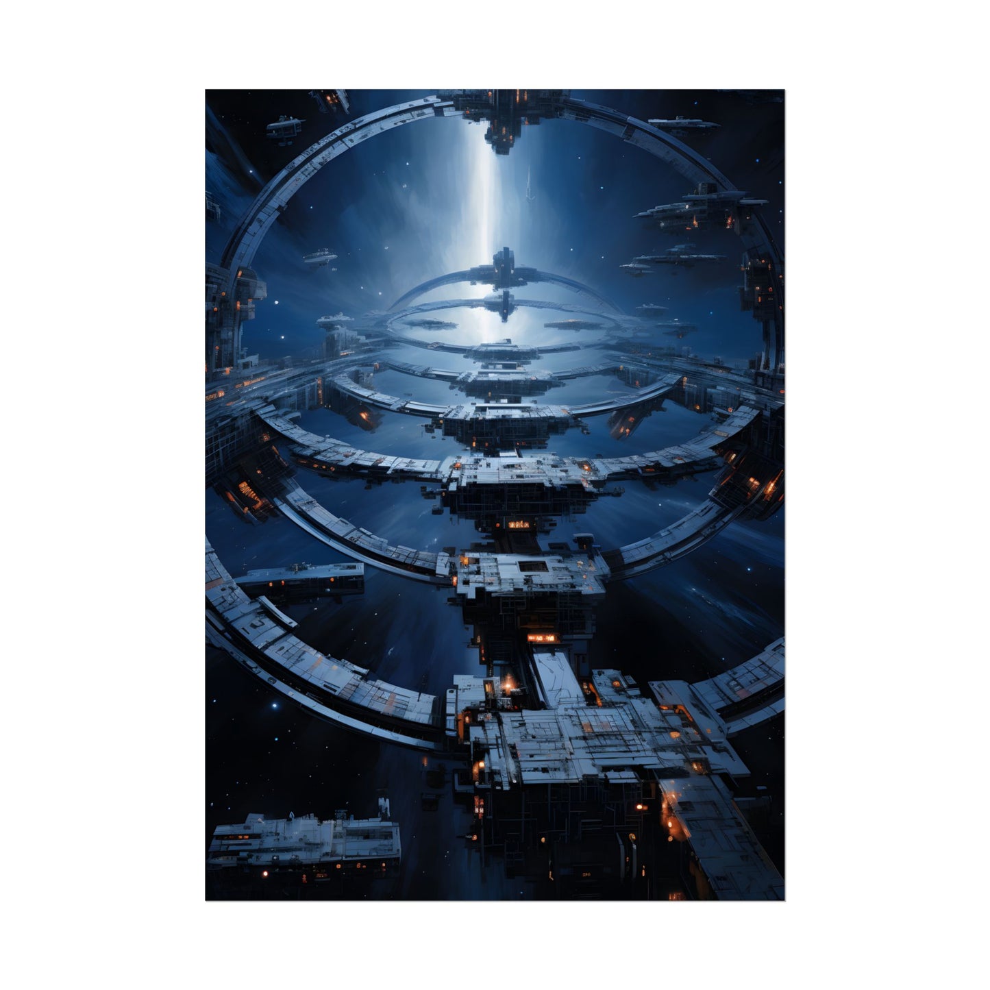 Aetherial Space Station: Massive Orbital Habitat - Poster