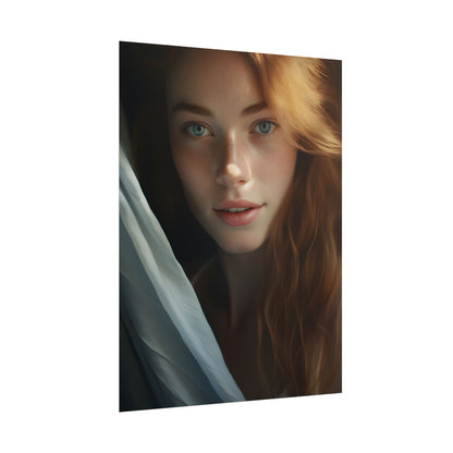 Close-Up Portrait: Bright Smile & Sharp Lips Artwork - Poster