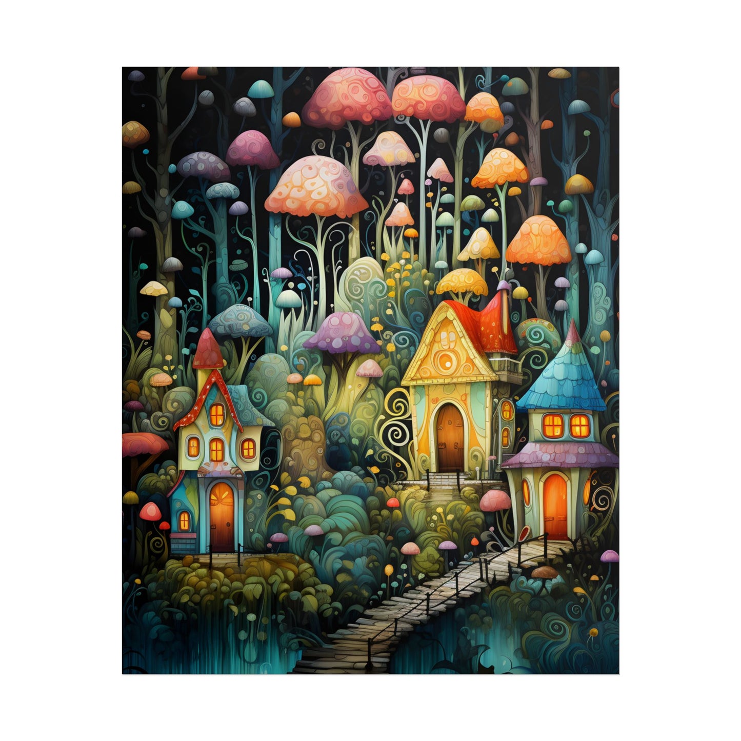 Enchanted Forest Fairies: A Classic Whimsical Artwork - Poster