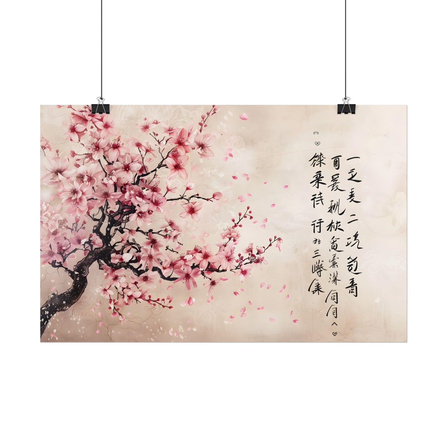 Elegant Cherry Blossom: Japanese Art Photography - Poster