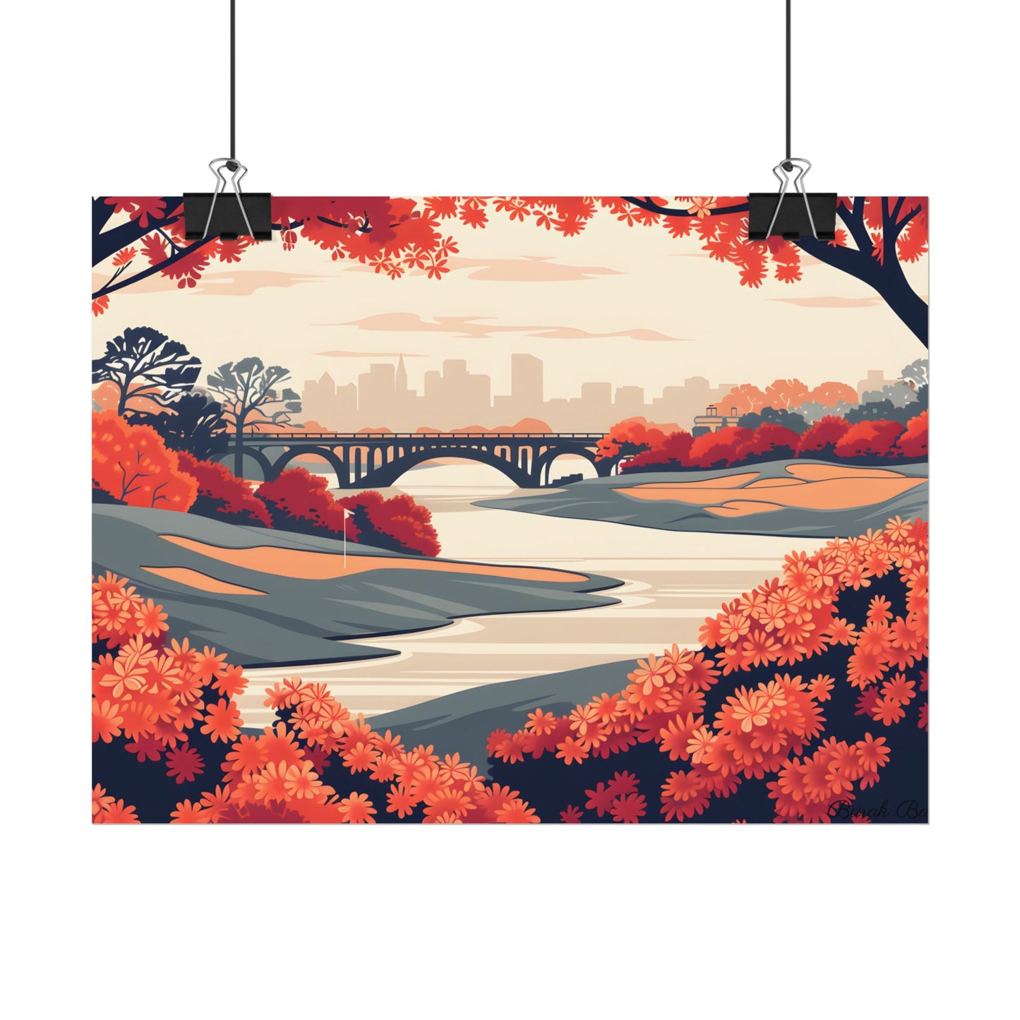 Retro Golf Course Illustration: Classic Greens - Poster