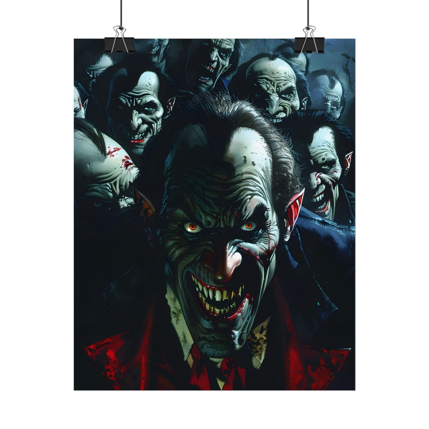 Mischievous Vampires: Gothic Group Artwork - Poster
