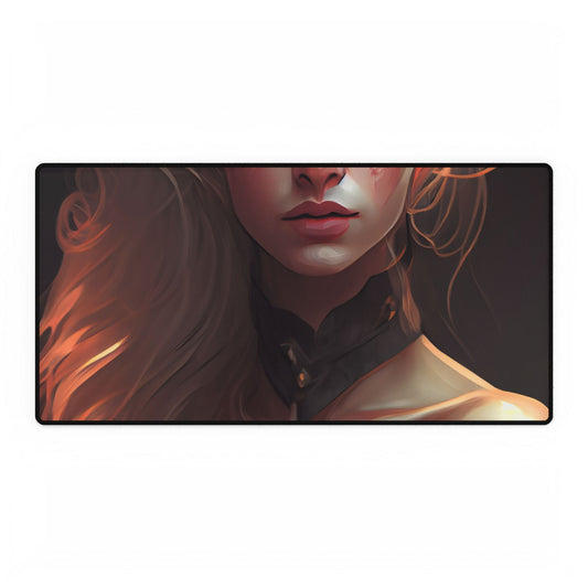 Blonde Beauty: Artistic Portrait of a Woman - Desk Mat