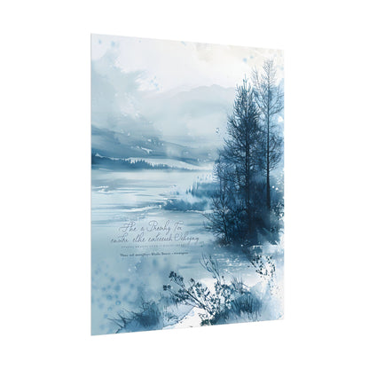 Peaceful Serenity: Winding River and Forest Reflections - Poster