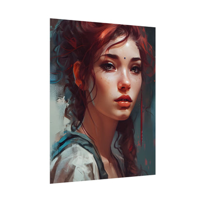 Beautiful Brunette Portrait: Makeup Art - Poster