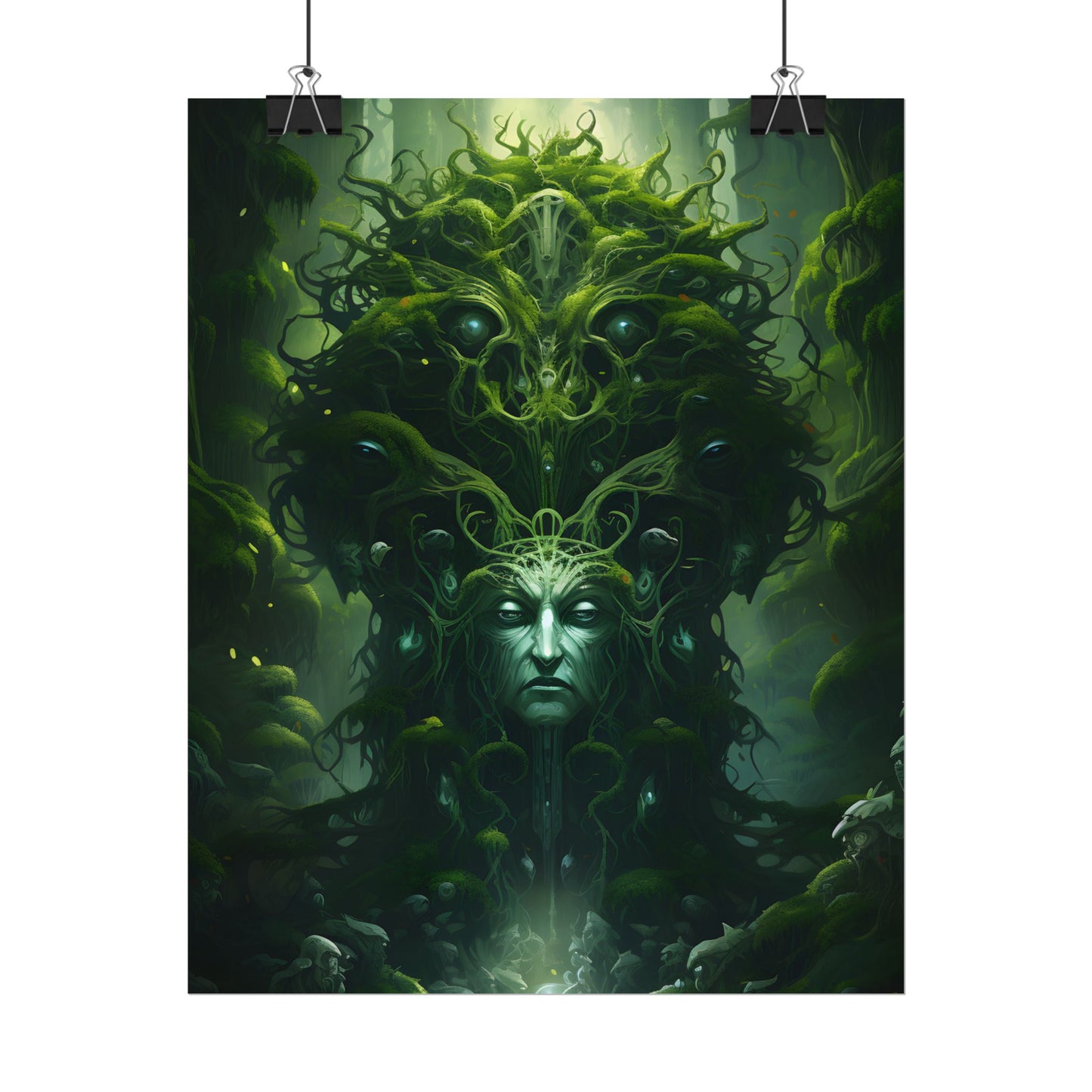 Mystical Forest Guardians: Ancient Tree Spirits Ethereal Artwork - Poster