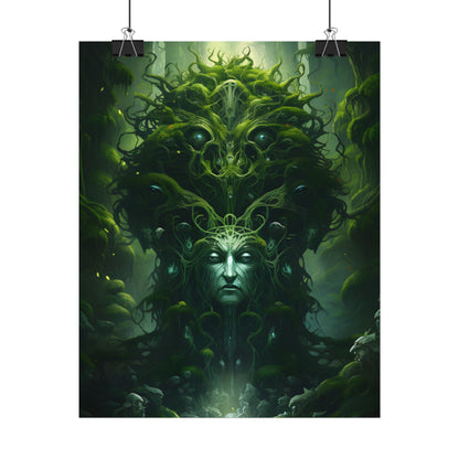 Mystical Forest Guardians: Ancient Tree Spirits Ethereal Artwork - Poster