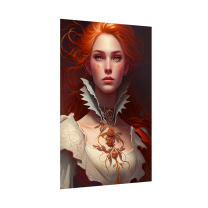 Portrait of a Redhead in Soft Light - Poster