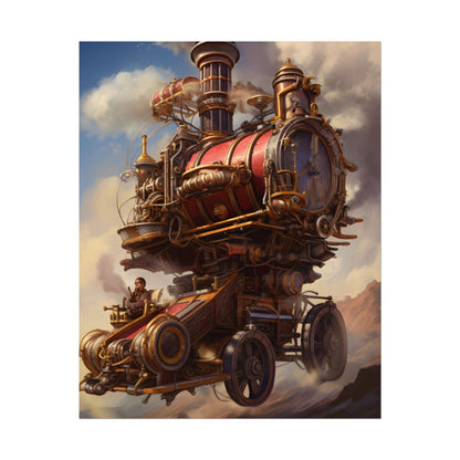 Steampunk Thrill: Airship Sky Race Adventure - Poster