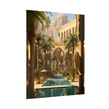 Mythical Desert Oasis: Arabian Nights-Inspired Art - Poster