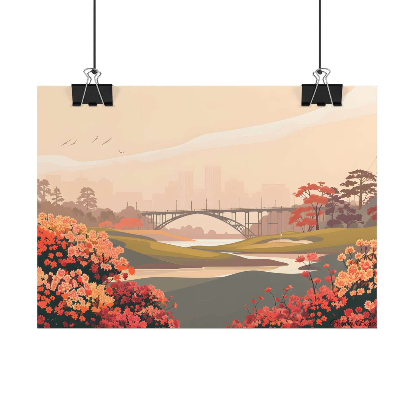 Retro Golf at Augusta: Vintage Illustration - Poster