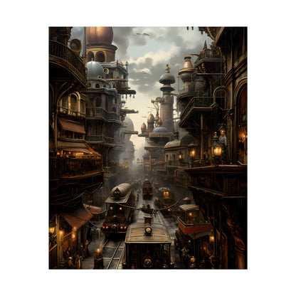 Steampunk Cityscape: Industrial Marvel Artwork - Poster