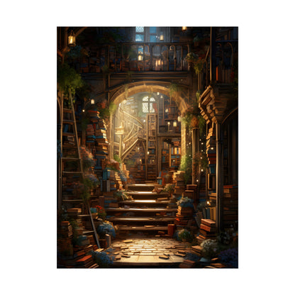 Magical Bookshop: Cozy Artwork of a Charming Bookshop - Poster