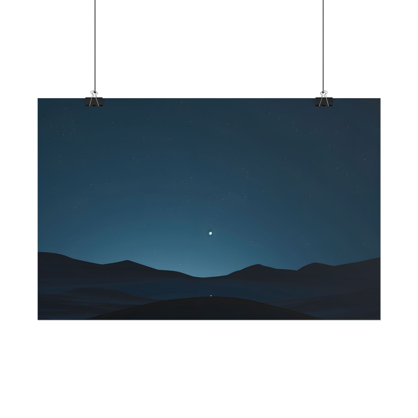Minimalist Night Sky: Abstract Starry Art - Poster