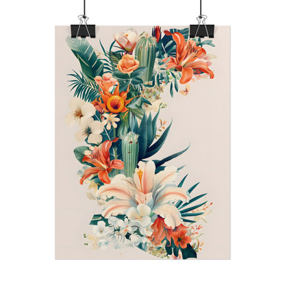 Whimsical Florida Map: A Fun Illustration of Sunshine State - Poster
