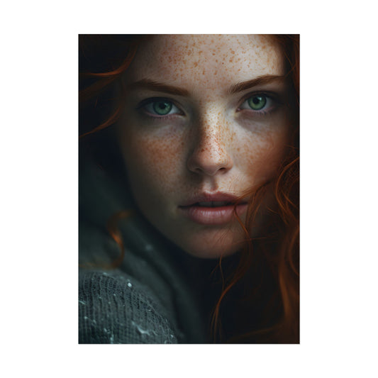 Red Beauty in Nature: Natural Portrait - Poster