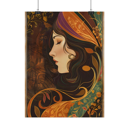 Vintage Art Nouveau Poster: Elegant Design - Poster