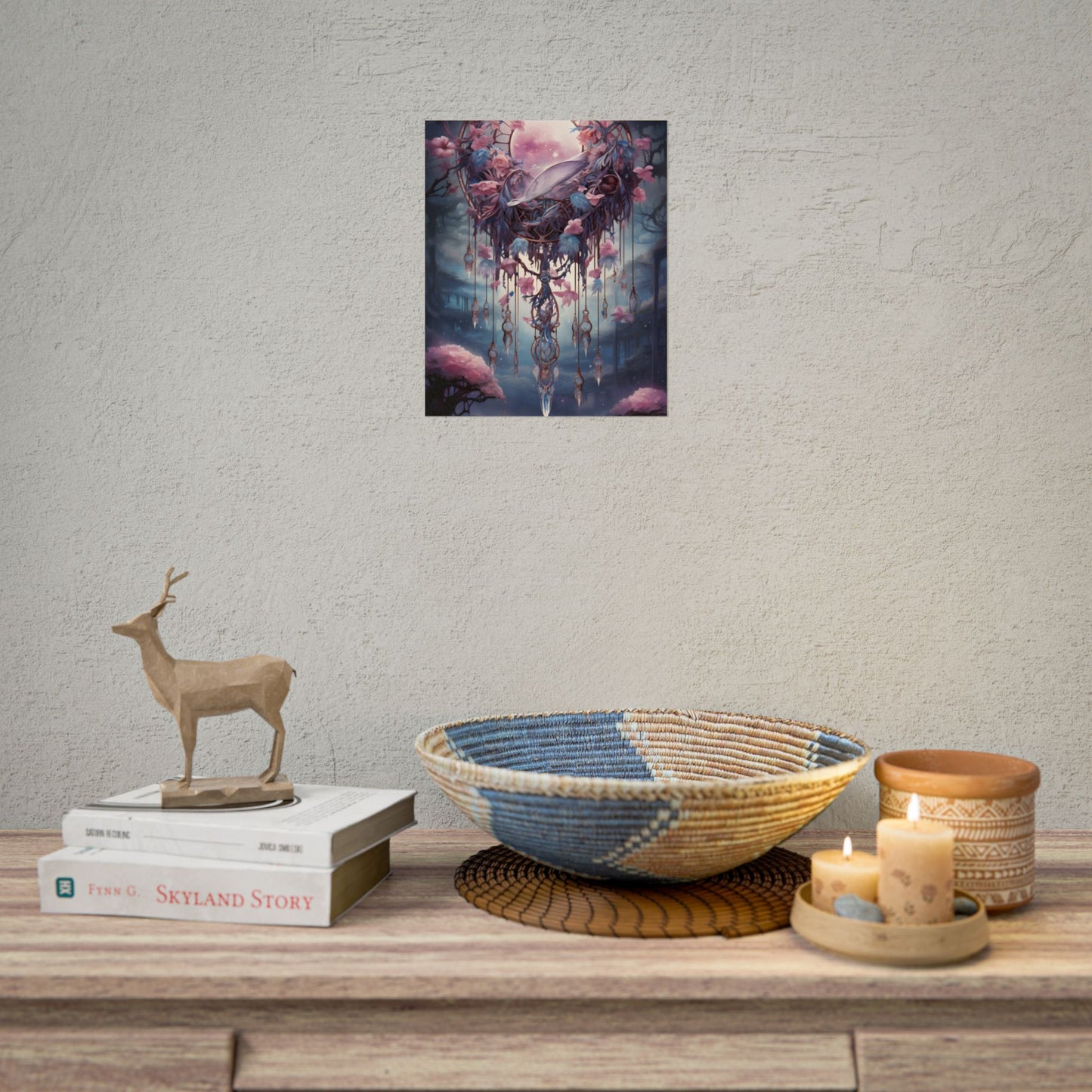 Surreal Landscape: Serene Tree in Vast Sky - Poster