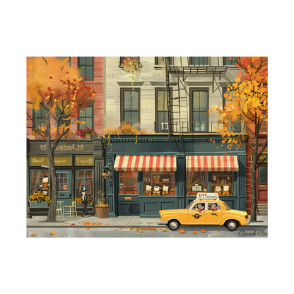 Whimsical Yellow Dreams: Playful Building Digital Art - Poster