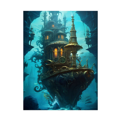 Steampunk Dive: Explore Captain Nemos Nautilu - Poster