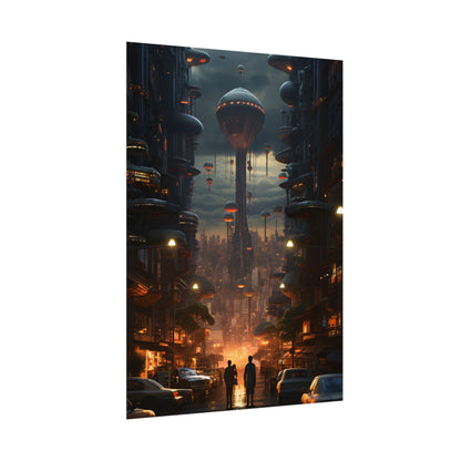 Dystopian Utopia: Perfect Urban Landscape Artwork - Poster