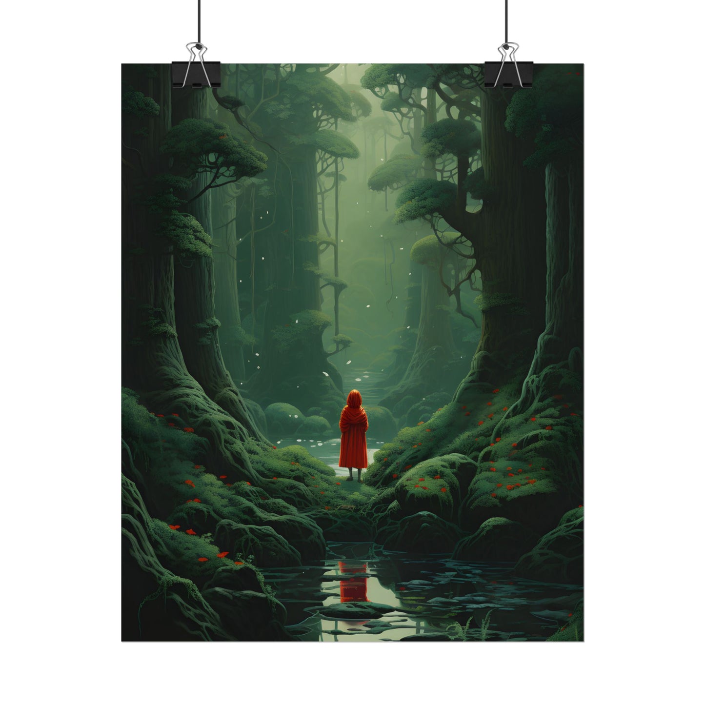 Casual Outdoors: Person in Nature Artwork - Poster