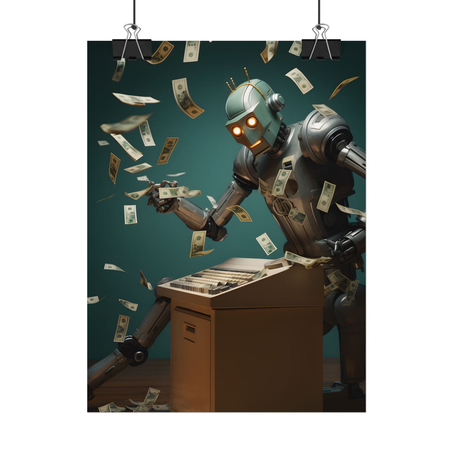 Robotic Art Heist: Modern Masterpieces Meet Metal Minds - Poster