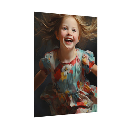 Childhood Innocence Portrait: Intimate Young Boy Artwork - Poster