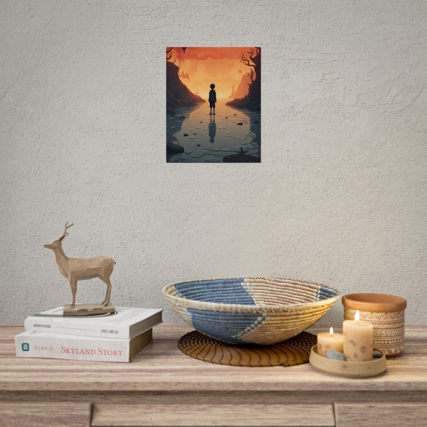 Outdoor Encounter: Two Friends in Nature - Artwork - Poster