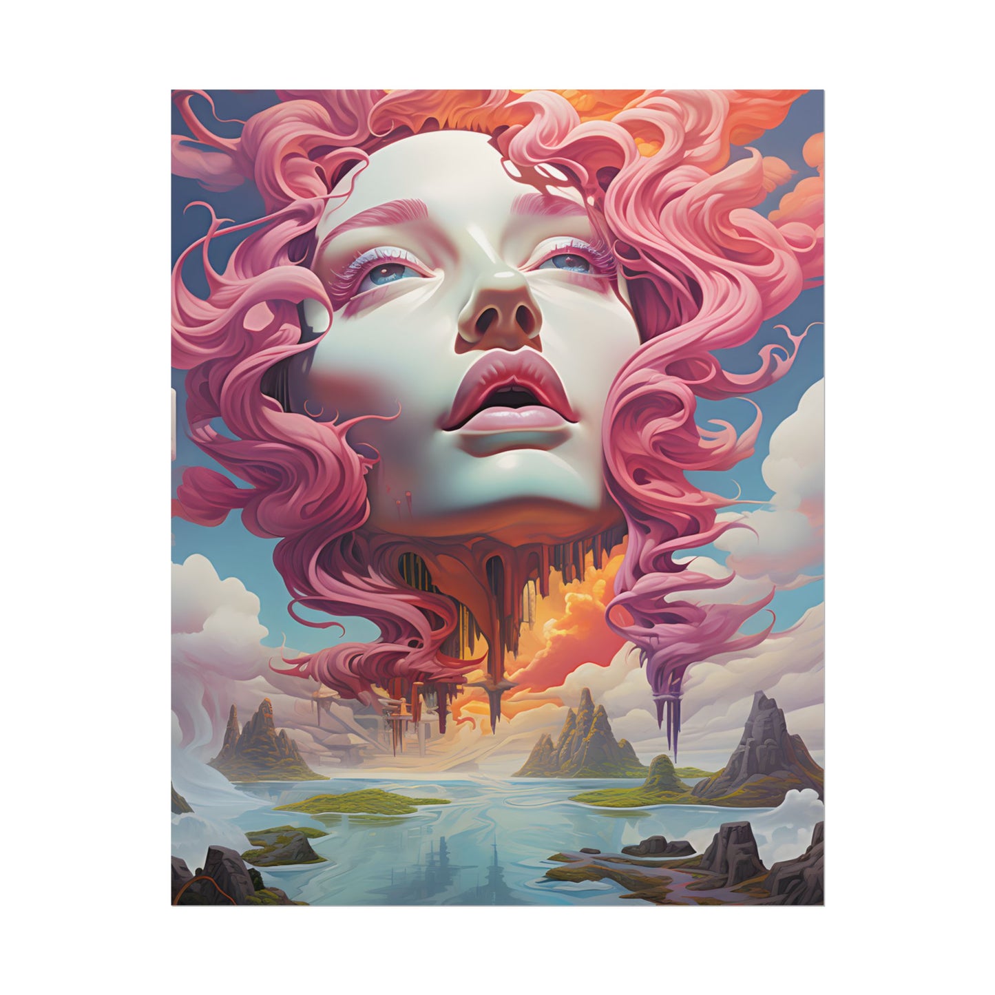 Dreamlike Vortex: Abstract Surreal Scene Art - Poster