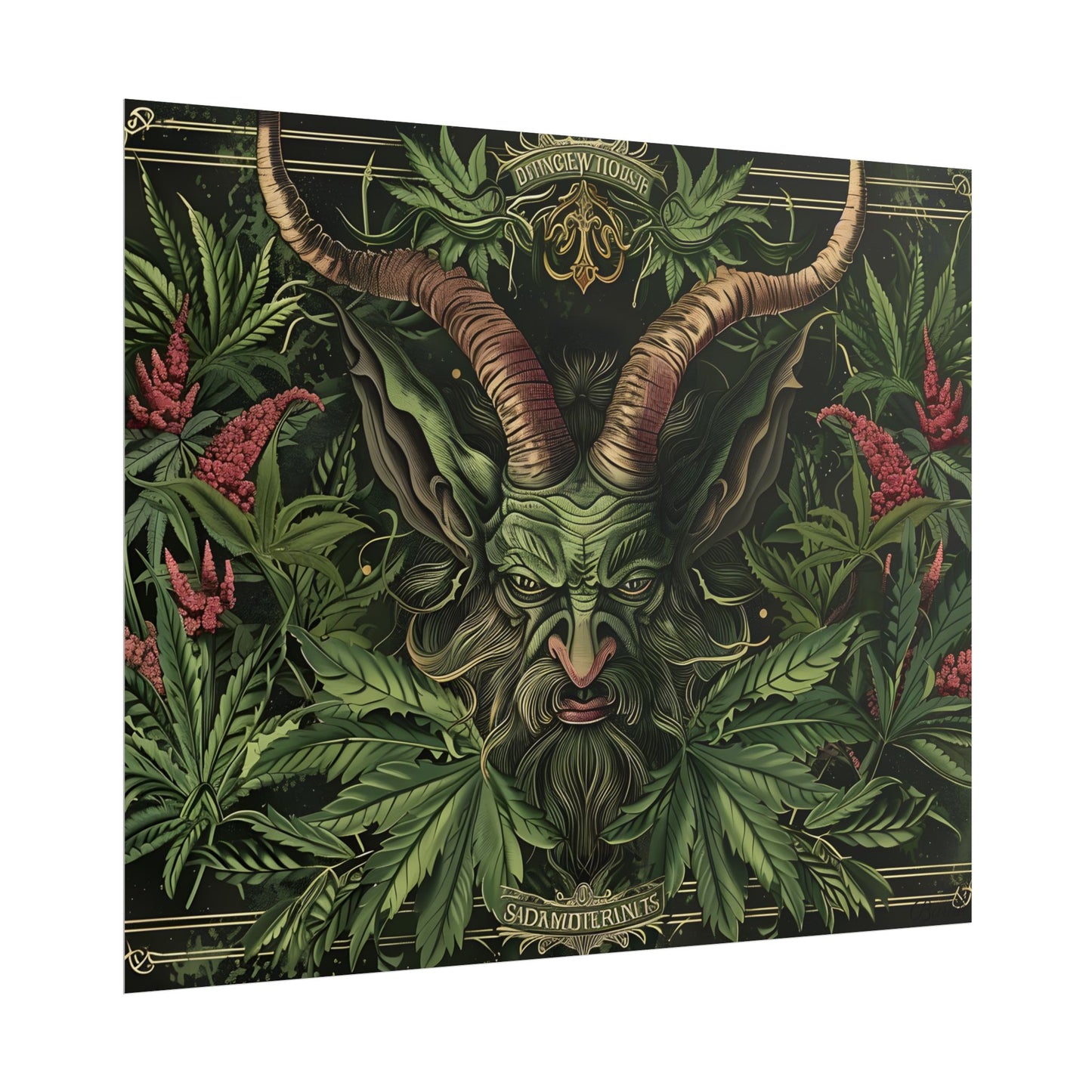 Victorian Devil: Dark Ominous Illustration - Poster