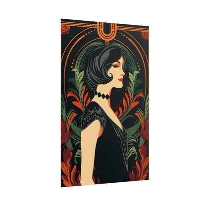 Elegant Vintage Poster: A Woman's Enchanting Presence - Poster