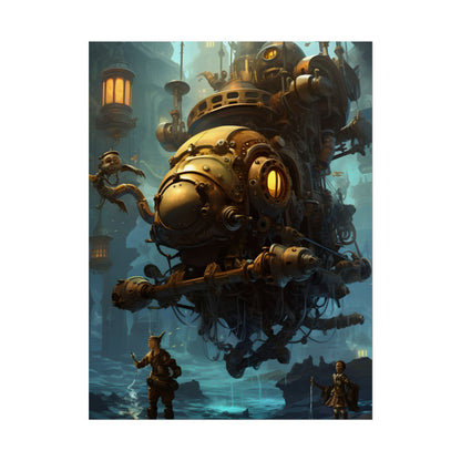 Epic Steampunk Oceanic Adventure: Crew Sets Sail - Poster